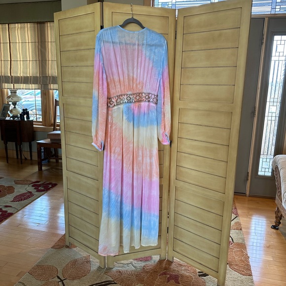 Free People Summer of Love Kimono maxi dress xs - Picture 10 of 14